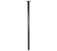 Wagner 12108001 Classic Retro - Pata para Muebles (diámetro: 30 x 800 mm, Placa de atornillado integrada 60 x 60 mm, Rosca Interior de 10 mm, Acero Recubierto de Polvo), Color Negro
