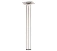 Wagner 12113001 Classic Retro - Pata para Muebles (diámetro: 30 x 300 mm, 60 x 60 mm, Rosca Interior de 10 mm de diámetro, Acero con Acabado en Acero Inoxidable