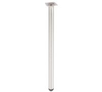 Wagner 12116001 Classic Retro - Pata para Muebles (diámetro: 30 x 600 mm, Placa de atornillado integrada 60 x 60 mm, Rosca Interior de 10 mm, Acero con Acabado en Acero Inoxidable