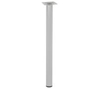 Wagner 12124001 Classic Retro - Pata para Muebles (diámetro: 30 x 400 mm, Placa de atornillado integrada 60 x 60 mm, Rosca Interior de 10 mm, Acero Recubierto de Polvo de Aluminio y Plata - 12124001)