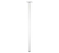 Wagner 12166001 Classic Retro - Pata para Muebles (diámetro: 30 x 600 mm, Placa de atornillado integrada 60 x 60 mm, Rosca Interior de 10 mm, Acero Recubierto de Polvo), Color Blanco
