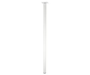 Wagner 12168001 Classic Retro - Pata para Muebles (diámetro: 30 x 800 mm, Placa de atornillado integrada 60 x 60 mm, Rosca Interior de 10 mm, Acero Recubierto de Polvo), Color Blanco