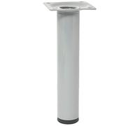 WAGNER 12182701 - Pata para Muebles/Patas de Mesa/Patas para Muebles/Patas telescópicas (30 x 160 - 250 mm, Placa atornillable de 60 x 60 mm, Extensible, Acero Industrial Recubierto de Polvo, Gris