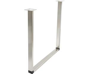 Wagner 12501201 - Patas de Muebles (Marco en U, diámetro de 50 x 720 x 700 mm, Rosca Interior de 10 mm de diámetro, Incluye Dos Placas atornillables de 90 x 90 mm, Acero Inoxidable Industrial)