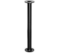 Wagner 12504001 Industrial Pipe - Pata para Muebles/Patas de Mesa (diámetro de 30 x 400 mm, Incluye Dos Placas de Rosca de 75 mm de diámetro, Acero pulverizado), Color Negro