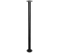Wagner 12507101 Industrial Pipe - Pata para Muebles/Patas de Mesa (diámetro de 30 x 710 mm, Incluye Dos Placas de Rosca de 75 mm de diámetro, Acero pulverizado), Color Negro