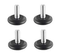 Wagner 15413004 - Juego de 4 Patas de Ajuste (rígidas, diámetro de 37 mm, Pasador roscado M10 x 25 mm, diámetro de 30 mm Incluido), Color Negro