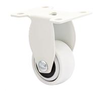 WAGNER - 3C - Rueda fija de diseño/ruedas de transporte/ruedas para muebles - blanco, banda de rodadura blanda, diámetro Ø 25 mm, capacidad de carga 12 kg - 01242601