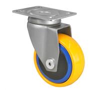 WAGNER - 3C - Rueda giratoria de diseño/rueda de transporte/rueda para muebles - multicolor, banda de rodadura blanda, diámetro Ø 75 mm, rodamiento de bolas, capacidad de carga 75 kg - 01227501