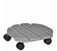 Soporte con ruedas para macetas CREO Wagner, carga máx. 100 kg, madera maciza