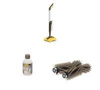 WAGNER Bundle limpiador de terrazas multifuncional Levaro Powerbrush 18V + WAGNER Wood Cleaner 3 in 1, 500 ml + WAGNER Wood Brush Kit Intense