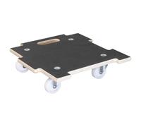 WAGNER Carro de transporte para plantas MAXIGRIP 39 x 39 x 10 cm I Para exterior + interior I Madera contrachapada FSC® I 2 frenos totales I Capacidad de carga 200 kg I Fabricado en Alemania- 20139301