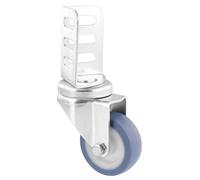 Wagner Design 03315001 - Ruedas giratorias para cama elevadora GreenBox Light de acero galvanizado, ángulo de atornillado, superficie de rodadura suave, diámetro de 50 mm, altura de 75 mm, capacidad
