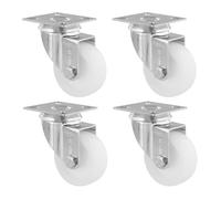 Wagner Eco 02125000 - Juego de ruedas giratorias (4 piezas, diámetro de 50 mm, altura de 70 mm, acero galvanizado, placa atornillable de 50 x 50 mm, capacidad de carga de 50 kg)