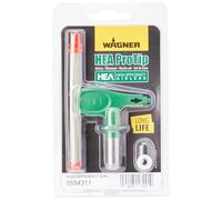 WAGNER HEA ProTip boquilla 311, Airless boquilla para imprimaciones, barnices, pinturas plásticas, pinturas de látex, protección contra la llama y la corrosión, < 55% menos niebla de pulverización