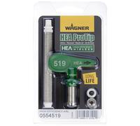 WAGNER HEA ProTip boquilla 519, Airless boquilla para imprimaciones, barnices, pinturas plásticas, pinturas de látex, protección contra la llama y la corrosión, < 55% menos niebla de pulverización