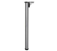 Wagner KLAPP 12181601 - Patas para Muebles (50 x 700-720 mm, Placa de atornillado integrada de 97 x 140 mm, Plegable, Acero Industrial con Revestimiento de Polvo, Aspecto de Acero Inoxidable)