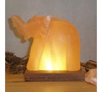 Wagner Life Lámpara de sal LED Elefante con base, ámbar