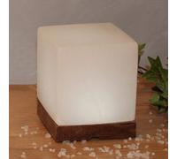Wagner Life Lámpara de sal White Line cubo con base, USB