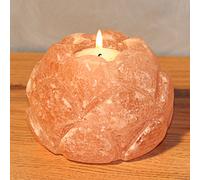 Wagner Life Portavelas de cristal salino Flor de Loto