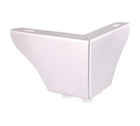 Wagner Pata de Mueble - Sofa Wing - Acero con Recubrimiento de Polvo, Plateado, Placa atornillable, Protección del Suelo, Altura 8 cm, Largo 12 cm, para Muebles de Palet - 12045101