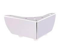 Wagner Pata de Mueble - Sofa Wing - Acero Cromado Brillante, Placa atornillable, Protección del Suelo, Altura 6 cm, Largo 11 cm, para Muebles de Palet - 12044001