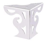 Wagner Pata de Mueble - Sofa Wing - Acero Cromado Brillante, Placa atornillable, Protección del Suelo, Altura 8 cm, Largo 8 cm, para Muebles de Palet - 12042001