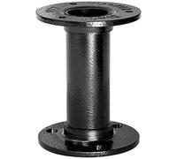 Wagner Pata para Muebles/Patas de Mesa/Patas para Muebles, Tubo Industrial, diámetro de 30 x 100 mm, Incluye Dos Placas atornillables de 75 mm de diámetro, Acero con Recubrimiento en Polvo Negro -