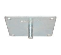 WAGNER Placa atornillable cuadrada para patas de muebles Teno, patas de mesa, patas de muebles, tubo de sistema, 90 x 90 x 25 mm, rosca M10 x 21 mm, combinable con sistema TENO, acero galvanizado de 3