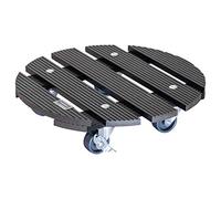 WAGNER Plant Roller - WPC - Compuestos de madera plástica, resistentes a la intemperie, antracita, diámetro 29 x 7.2 cm, 2 frenos, capacidad de 100 kg - 20052501