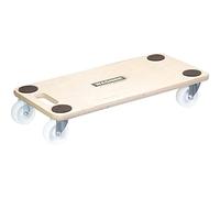 WAGNER Plataforma de Carga MM 1126 I 59 x 29 x 11 cm - capacidad de carga de 200 kg - para Equipos y Muebles I Ruedas Blandas I Asa de Transporte I Puntos Antideslizantes I Certificado FSC® - 20112601