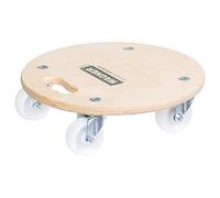 WAGNER Plataforma de Carga MM 1137 - Ø 38 cm - para Objetos Poco Manejables, Macetas y Plantas, 250 kg de Carga Máxima, Asa de Transporte Ergonómica, Certificado FSC® - 20113701