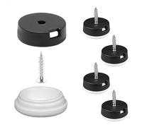 Wagner QuickClick® 15785600 - Juego de 4 Deslizadores de plástico para atornillar, 4 Base+Tornillo+Inserto Deslizante Intercambiables, plástico Extremo, diámetro de 20 mm, Fabricado en ES