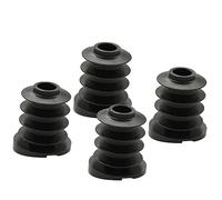 Wagner QuickClick® 15787600 - Juego de 4 Deslizadores de plástico para sillas (4 Bases, plástico Inteligente, diámetro de 22/25 x 3/7/25 mm, inclinación 12°)