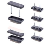 Wagner QuickClick® 16770699 - Juego de 16 almohadillas de fieltro para atornillar, 4 bases + 8 tornillos + 4 cabezales deslizantes intercambiables, fieltro de lana Ultrasoft, inserto de 32 x 15 mm
