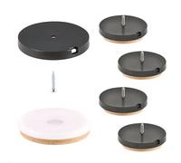 Wagner QuickClick® 16782700 - Juego de 4 Deslizadores de Fieltro para atornillar (4 Base+Tornillo+Inserto Deslizante, Fibra Especial SYNO, diámetro de 50 mm)