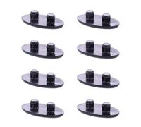 Wagner QuickClick® 16783800 - Deslizadores de plástico para sillas (8 unidades, reemplazables, plástico, ovalados, 22 x 14 mm, para bases existentes), color negro