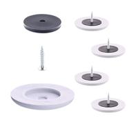 Wagner QuickClick® 16785599 - Juego de 4 deslizadores de plástico para atornillar, 4 bases de 14 mm de diámetro, tornillo y inserto deslizante intercambiables, plástico Hyper Slim de 40 mm de diámetro