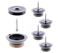 Wagner QuickClick® 16791499 - Juego de 4 Deslizadores de Fieltro para atornillar, 4 Base+Tornillo+Accesorio Deslizante Intercambiables, Fieltro Especial SYNO Slim, diámetro de 20 mm, Fabricado en ES