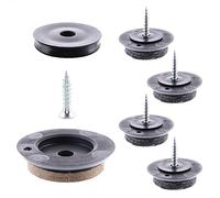 Wagner QuickClick® 16791599 - Juego de 4 Deslizadores para Muebles, para atornillar, 4 Bases, Tornillo, Inserto Deslizante Intercambiables, Fieltro Especial SYNO Slim, diámetro de 25 mm, Fabricado en