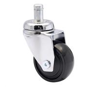 WAGNER rueda ultra giratoria 360° - 3C - rueda de diseño/rueda de transporte/rueda para muebles - cormado, rueda blanda, con perno 11 x 22 mm, diámetro Ø 50 mm, capacidad de carga 50 kg - 01225461