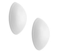 WAGNER SOG WHITE - Tope de pared (2 piezas) Set de plástico de alta calidad, diámetro 40 x 12 mm, para atornillar o pegar, diseño sencillo y elegante - 15234012