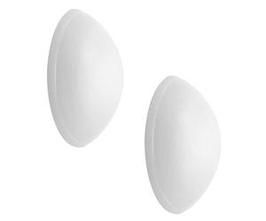 WAGNER SOG WHITE - Tope de pared (2 piezas) Set de plástico de alta calidad, diámetro 40 x 12 mm, para atornillar o pegar, diseño sencillo y elegante - 15234012