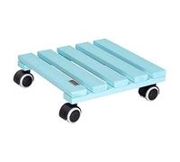 Wagner Soporte con Ruedas para Plantas Aqua Splash 28 x 28 x 8 cm I para Interior I Madera Maciza FSC®, Antideslizante, Aqua Splash/Turquesa I Capacidad de Carga 100 kg I 20020601