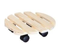 WAGNER Soporte con Ruedas para Plantas PALETTI Ø 30 x 8 cm I Carrito de Interior para Flores de Madera Maciza con Certificado FSC®, Natural I Capacidad de Carga 100 kg - 20001801