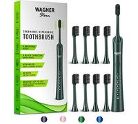 WAGNER Switzerland WHITEN+ Edition. Cepillo de dientes eléctrico inteligente con sensor de presión. 5 modos de cepillado y 3 niveles de intensidad, 8 cerdas Dupont, funda de viaje premium, carga inalámbrica USB.