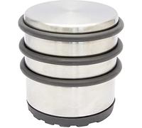 WAGNER Tope de Puerta TOWER, Sujetapuertas - Ø 70 x 70 mm, Acero Industrial, Goma Termoplástica, Negro - 15507200