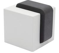 WAGNER Tope para la Puerta BETON CUBE MEDIUM, Tope de Puerta para Suelo - 40 x 40 x 45 mm, Hormigón, Goma Termoplástica, Negro, para Atornillar, Incluye Taco y Tornillo - 15518611