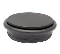 WAGNER Tope para la Puerta - BIG DISK BLACK - Tope de Puerta para el Suelo - Ø 98 x 30 mm, Acero Recubierto, Goma Termoplástica, Negro, 750 g - 15519301