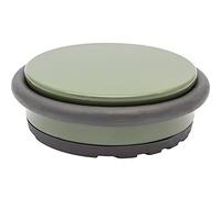 WAGNER Tope para la Puerta - BIG DISK GREEN - Tope de Puerta para el Suelo - Ø 98 x 30 mm, Acero Recubierto, Goma Termoplástica, Verde, 750 g - 15516901